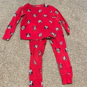 Gap Disney Red Mickey Mouse Pajama Set for Kids